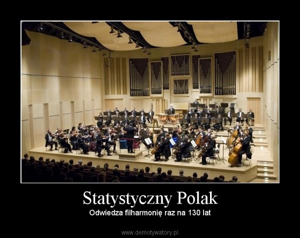 Statystyczny Polak – Odwiedza filharmonię raz na 130 lat 