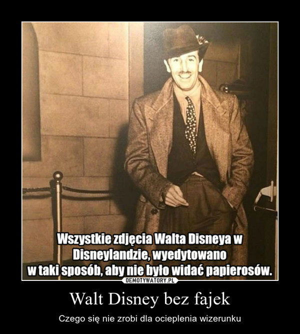 Walt Disney bez fajek