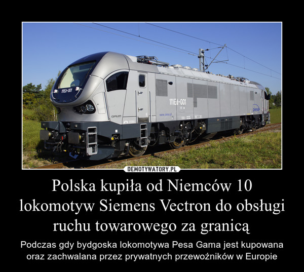 Polska kupiła od Niemców 10 lokomotyw Siemens Vectron do obsługi ruchu towarowego za granicą