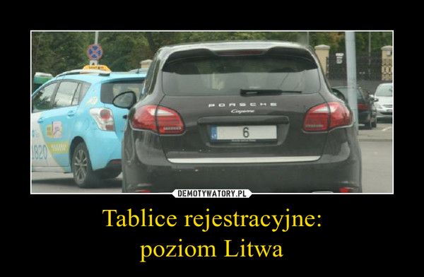 Tablice rejestracyjne:poziom Litwa –  