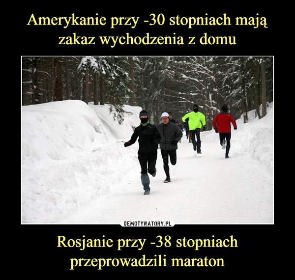 Rosjanie przy -38 stopniach przeprowadzili maraton –  