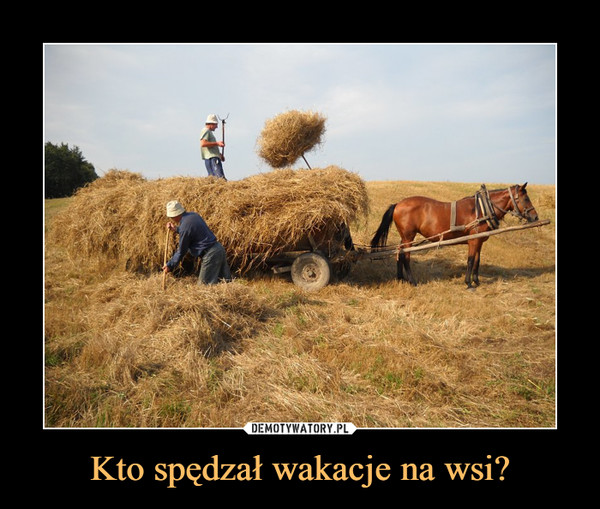 Kto spędzał wakacje na wsi? –  