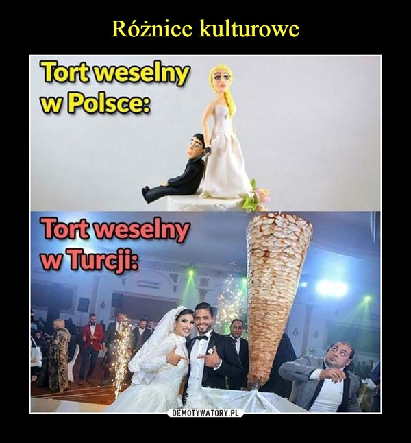  –  Tort weselny w Polsce:Tort weselny w Turcji: