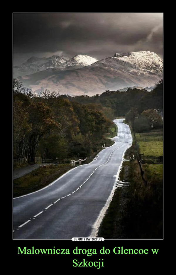 Malownicza droga do Glencoe w Szkocji –  