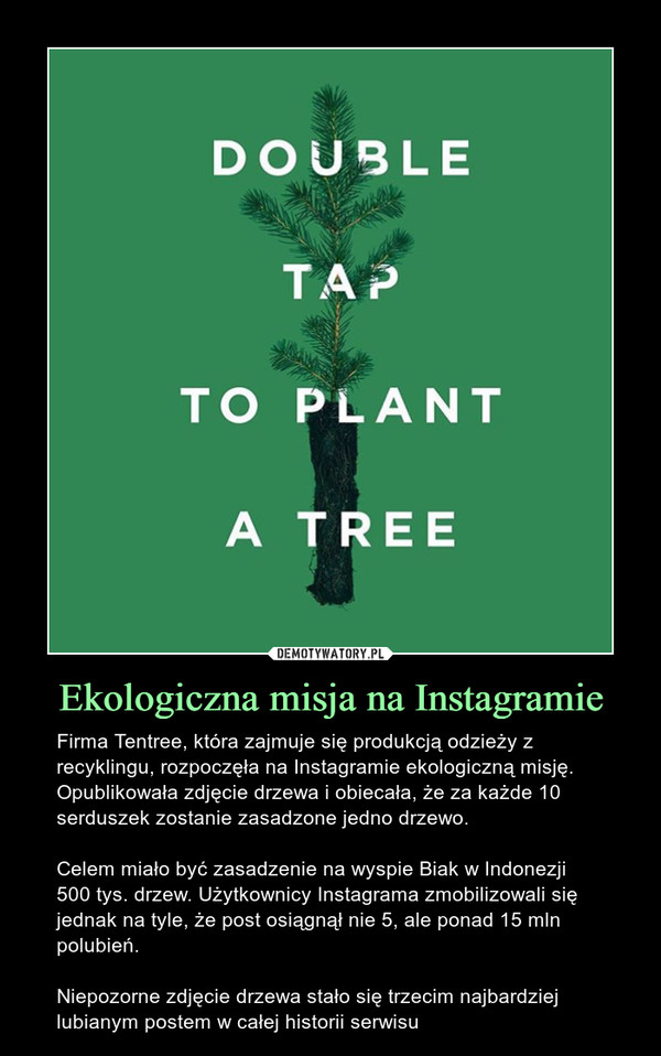 Ekologiczna misja na Instagramie