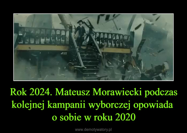 Rok 2024. Mateusz Morawiecki podczas kolejnej kampanii wyborczej opowiada o sobie w roku 2020 –  