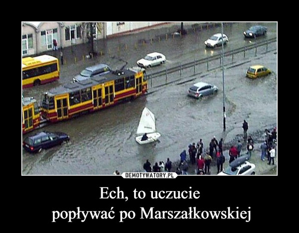 Ech, to uczucie
 popływać po Marszałkowskiej