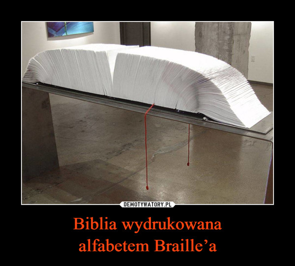 Biblia wydrukowanaalfabetem Braille’a –  