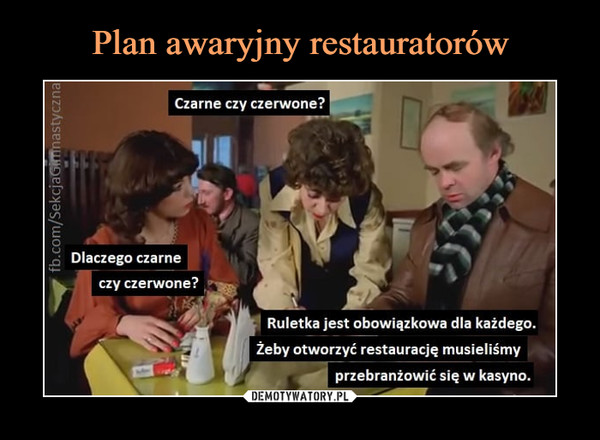 Plan awaryjny restauratorów
