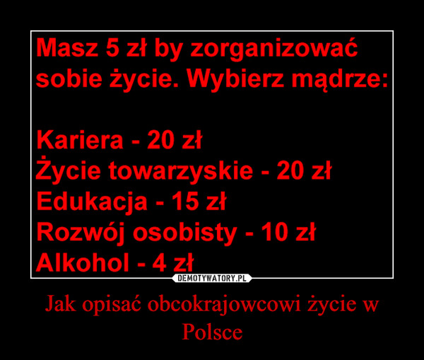 Jak opisać obcokrajowcowi życie w Polsce