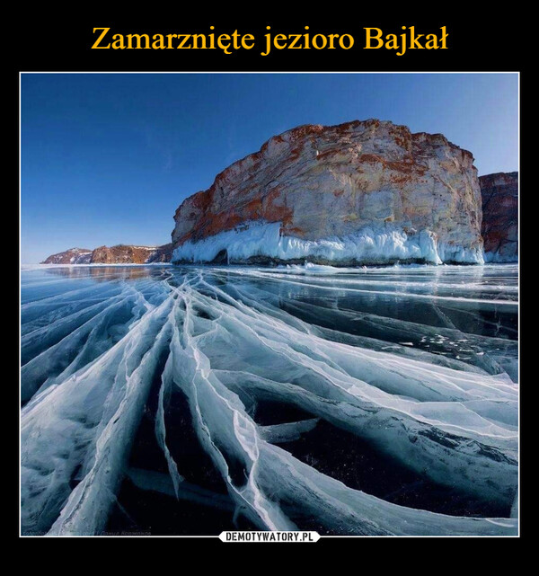 Zamarznięte jezioro Bajkał