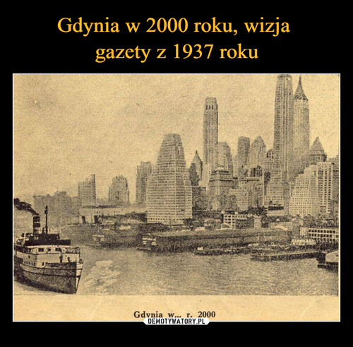 Gdynia w 2000 roku, wizja 
gazety z 1937 roku