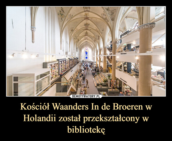 Kościół Waanders In de Broeren w Holandii został przekształcony w bibliotekę –  