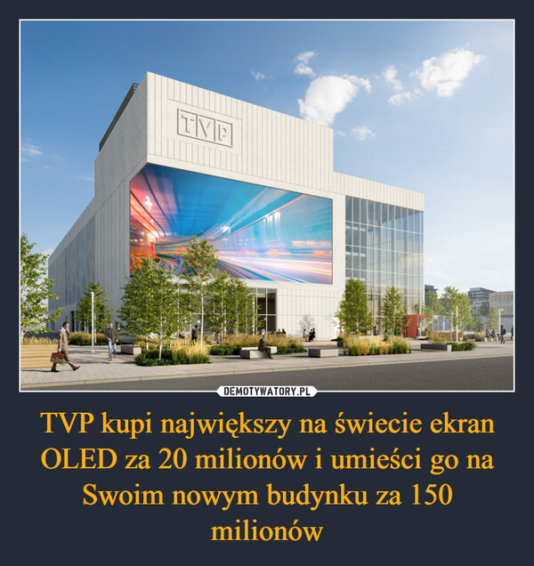 TVP kupi największy na świecie ekran OLED za 20 milionów i umieści go na Swoim nowym budynku za 150 milionów –  