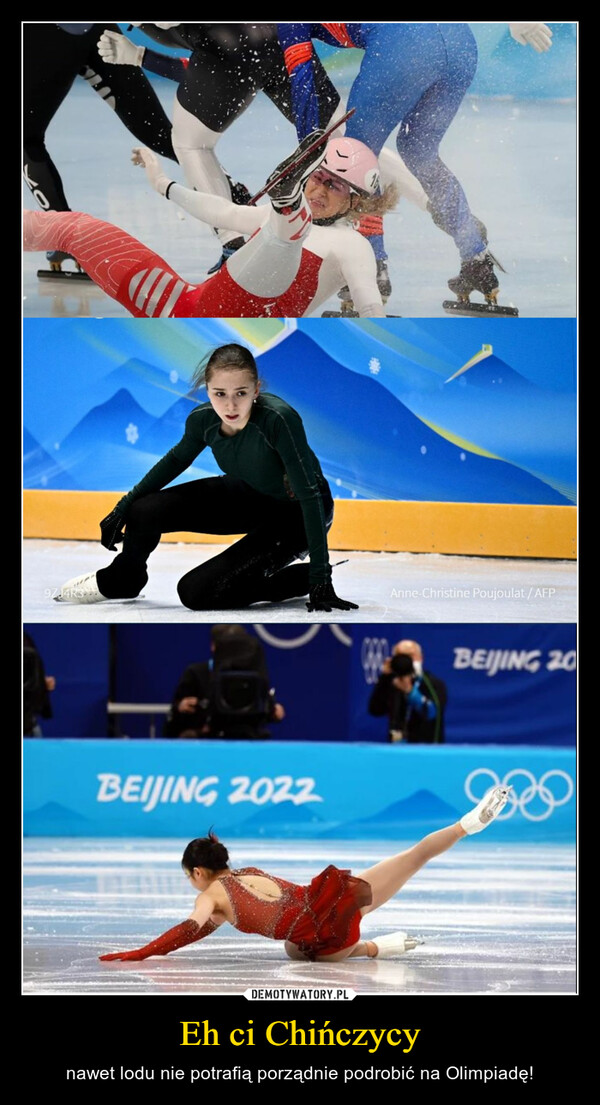 Eh ci Chińczycy – nawet lodu nie potrafią porządnie podrobić na Olimpiadę! 