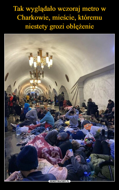Tak wyglądało wczoraj metro w Charkowie, mieście, któremu niestety grozi oblężenie