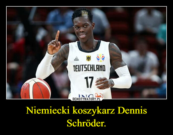 Niemiecki koszykarz Dennis Schröder. –  