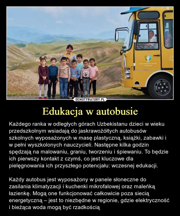 Edukacja w autobusie