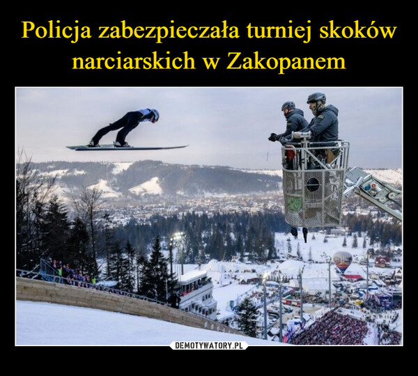 Policja zabezpieczała turniej skoków narciarskich w Zakopanem