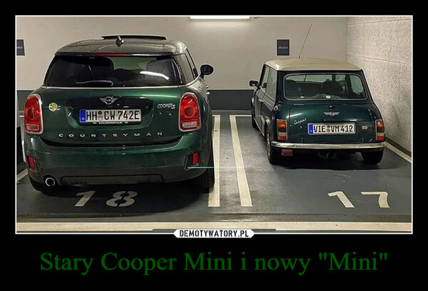Stary Cooper Mini i nowy "Mini"